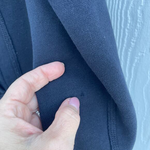 Abercrombie & Fitch Y2K Heavyweight Hoodie Jacket Navy Gray Lined A&F 92 Vintage - Picture 4 of 11